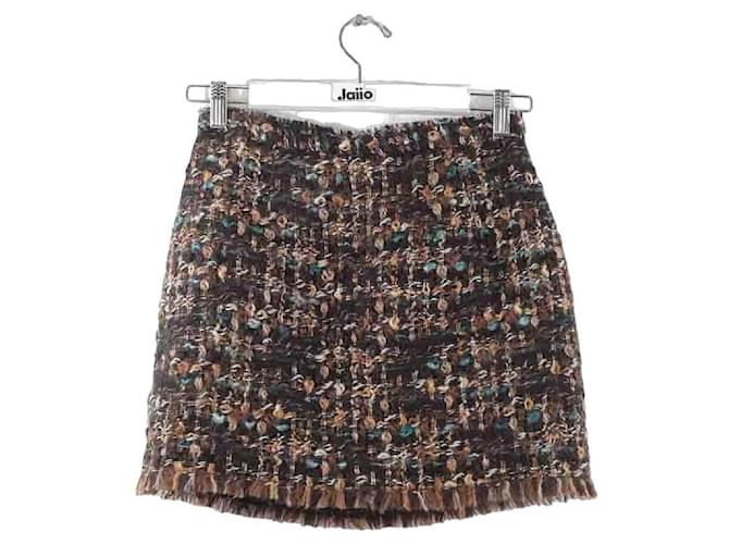 Dolce & Gabbana wrap wool skirt Brown  ref.1146642