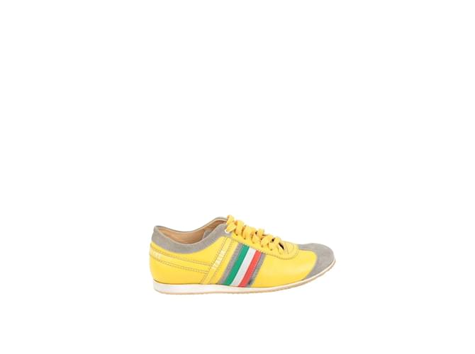 Dolce & Gabbana Leather sneakers Yellow  ref.1146644
