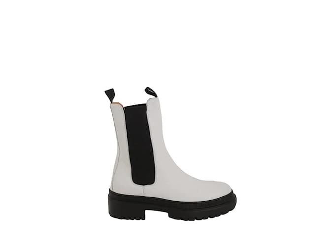 Autre Marque Leather boots White  ref.1146655