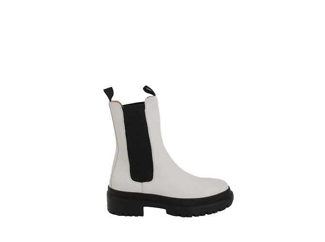 Autre Marque Pete Sorensen White Leather Ankle Boots
