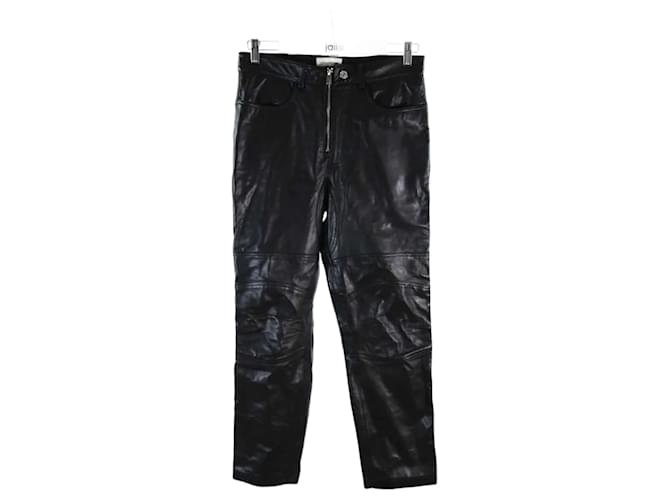 Zadig & Voltaire Fall Winter Pants 2020 in leather Black  ref.1146663