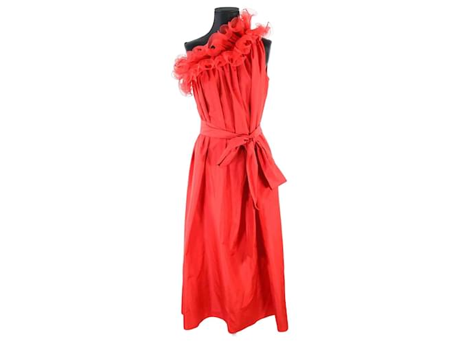 Stella Mc Cartney rotes Kleid Polyester  ref.1146676