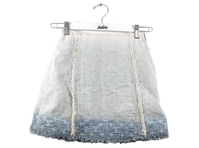 Louis Vuitton Mini-saia de algodão Azul  ref.1146716