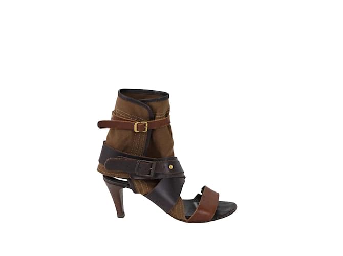 Chloé Leather Heels Brown  ref.1146727