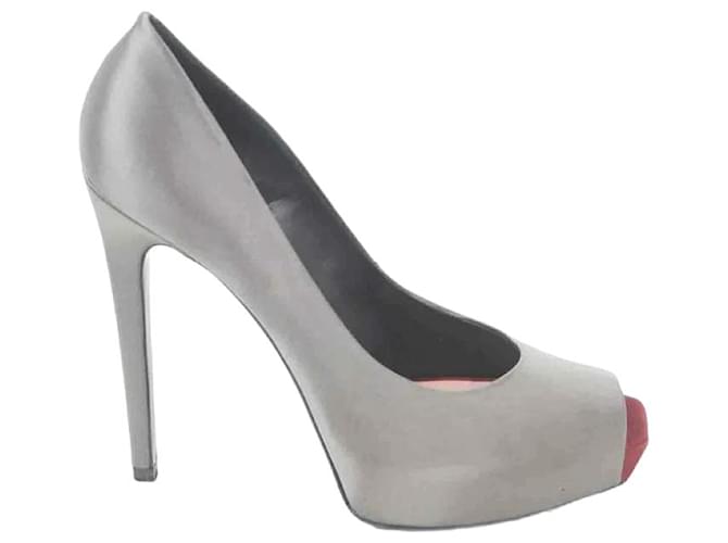 Barbara Bui velvet heels Grey  ref.1146763