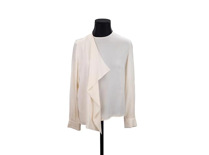 Fendi Silk wrap blouse Beige  ref.1146799