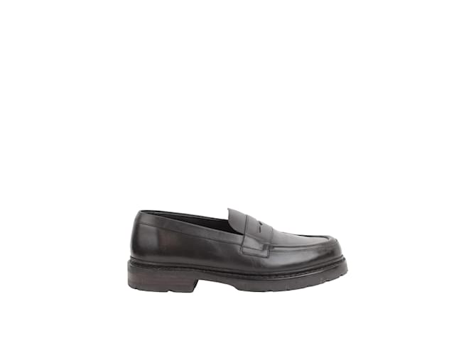 JM Weston Leather loafers Black  ref.1146805