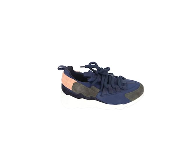 Pierre Hardy Blue sneakers Cloth  ref.1146812