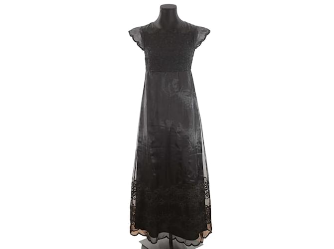 Manoush Schwarzes Kleid Polyester  ref.1146816