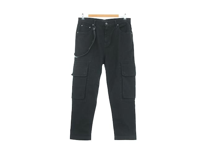 Helmut Lang Straight pants in cotton Black  ref.1146926