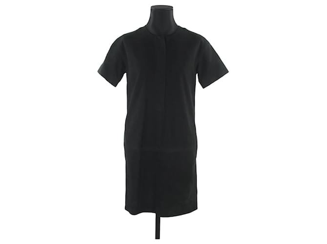 Burberry Vestido de cuero Negro  ref.1146931