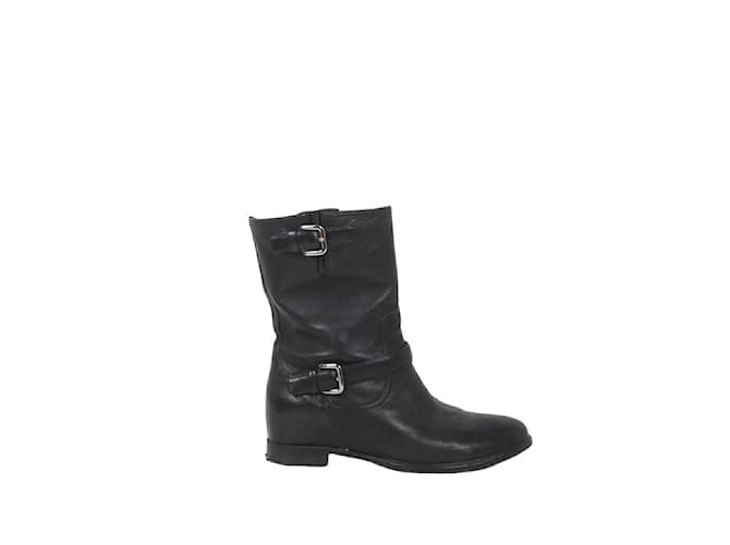 Prada Leather boots Black  ref.1146959