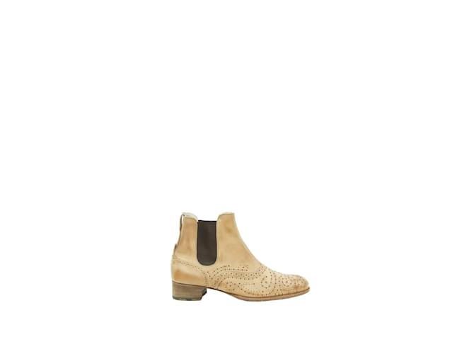 Heschung Botas de couro Marrom  ref.1146966