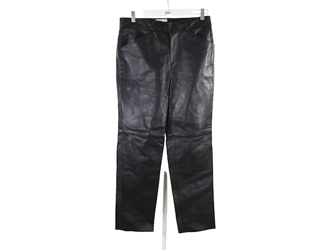 Sandro Leather pants Black  ref.1146974