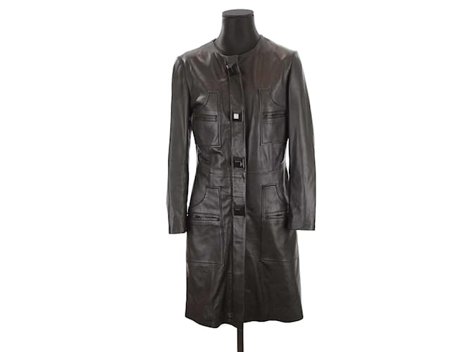 By Malene Birger Leather coat Black  ref.1147045