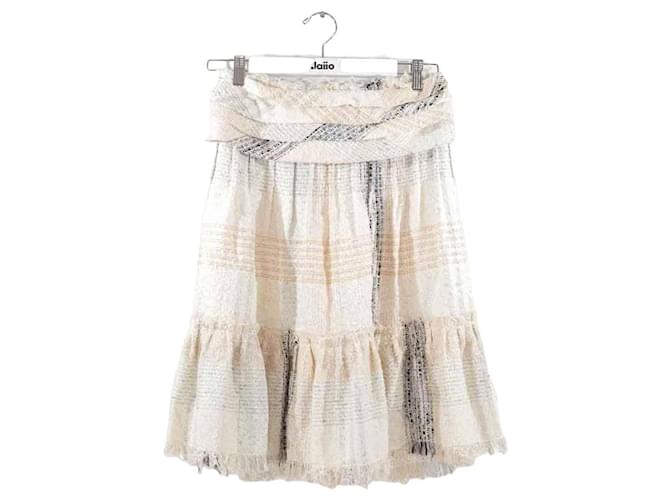 Chanel falda de algodón Beige  ref.1147048