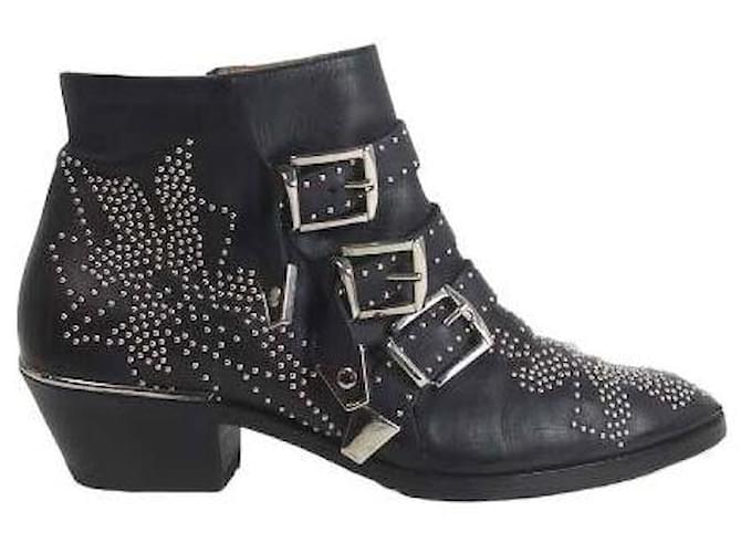 Chloé Leather boots Black  ref.1147090