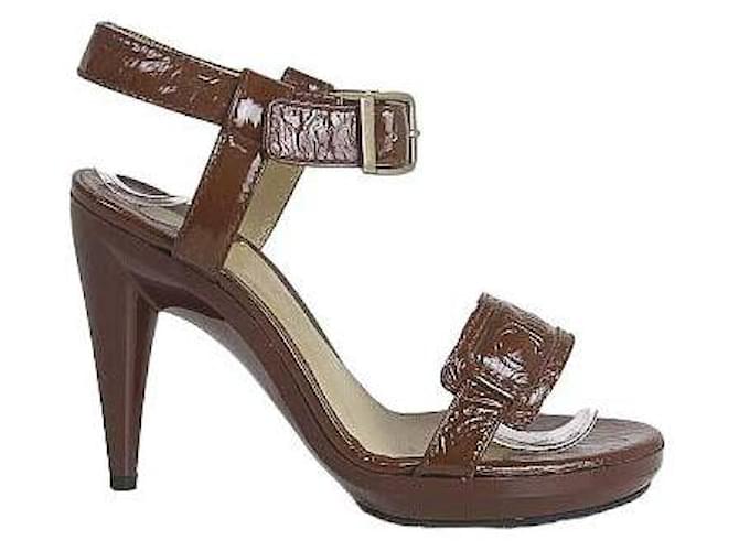 Chloé Sapatos de sandália de couro Marrom  ref.1147108