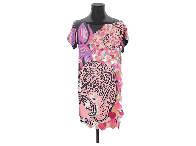 Manoush Silk dress Pink  ref.1147165