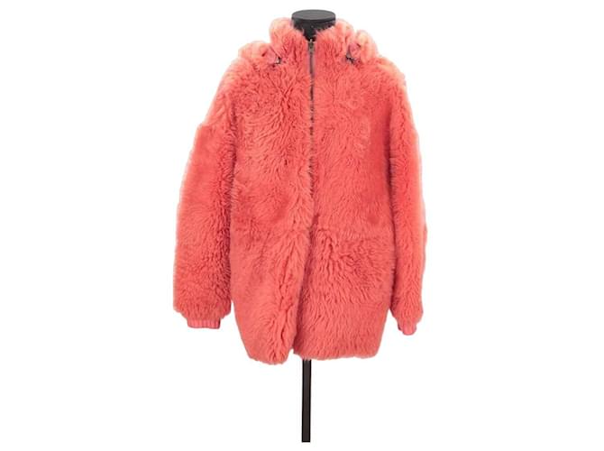 Paul & Joe leather trim coat Pink  ref.1147166