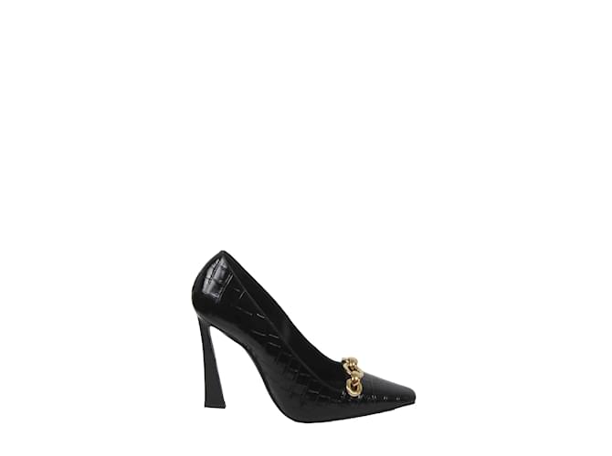 Saint Laurent Talons en cuir Noir  ref.1147176