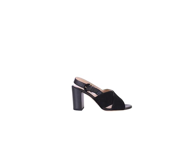 Tod's Leather sandals Black  ref.1147191