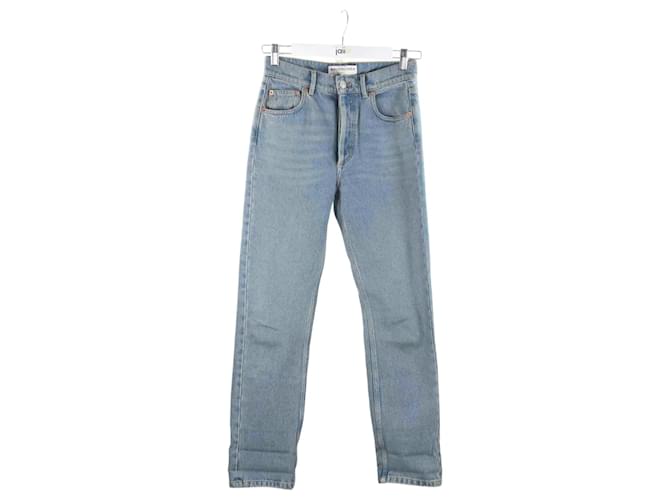 Balenciaga Jeans retos de algodão Azul  ref.1147209