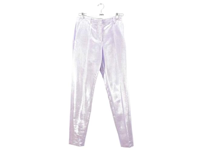 Indress Straight pants in cotton Purple  ref.1147271