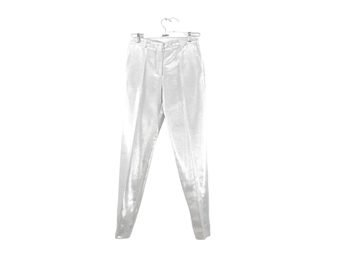 Indress Straight pants in cotton Silvery  ref.1147272