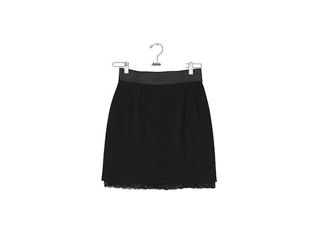 Dolce & Gabbana Mini falda negra Negro Viscosa  ref.1147311