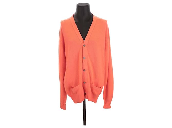 Hermès cashmere cardi Orange Wool  ref.1147319