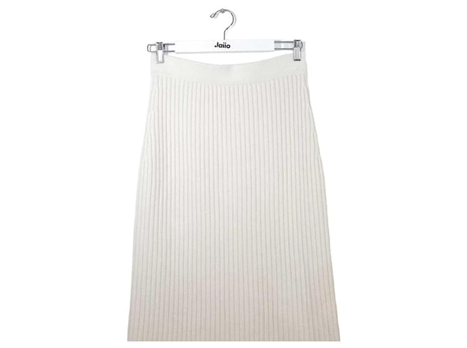 Autre Marque Cashmere Knit Skirt White  ref.1147322