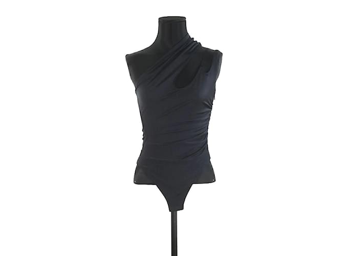 Thierry Mugler Top noir Synthétique  ref.1147368