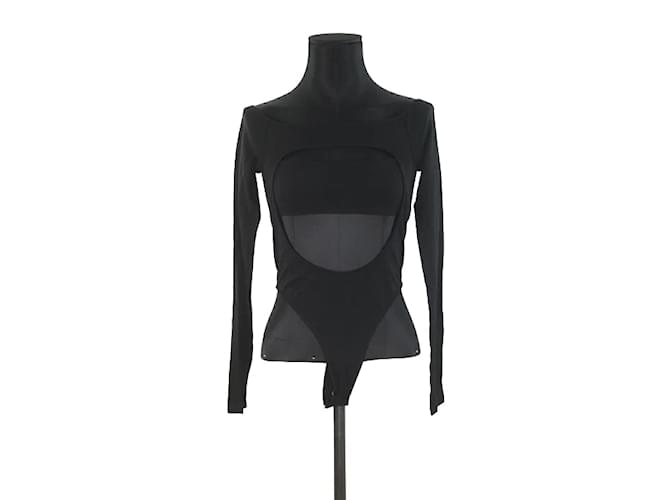 Thierry Mugler Top noir Synthétique  ref.1147370