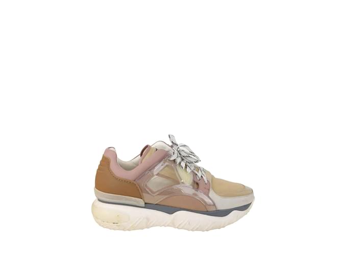 Fendi Sneakers aus Leder Pink  ref.1147418
