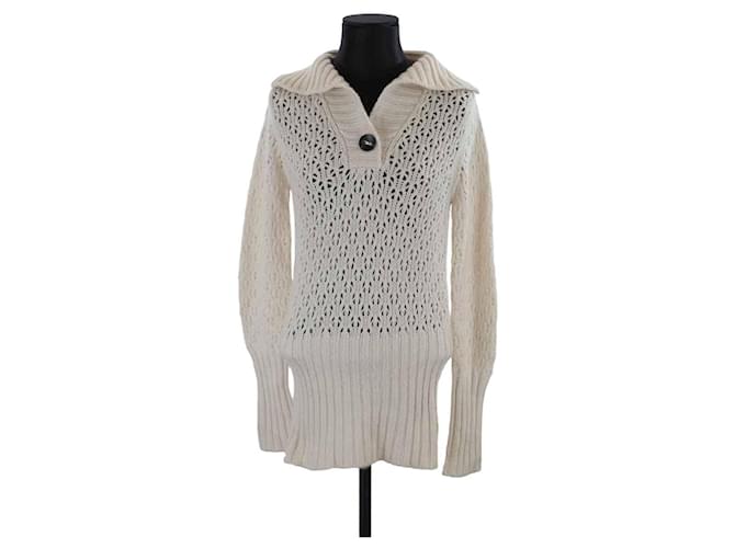 Franck Namani Wool sweater White  ref.1147432