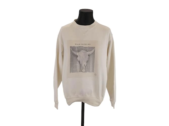 Anine Bing Sweatshirt aus Baumwolle Weiß  ref.1147513