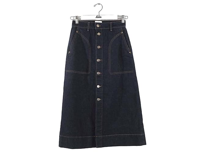 Claudie Pierlot cotton skirt Blue  ref.1147528