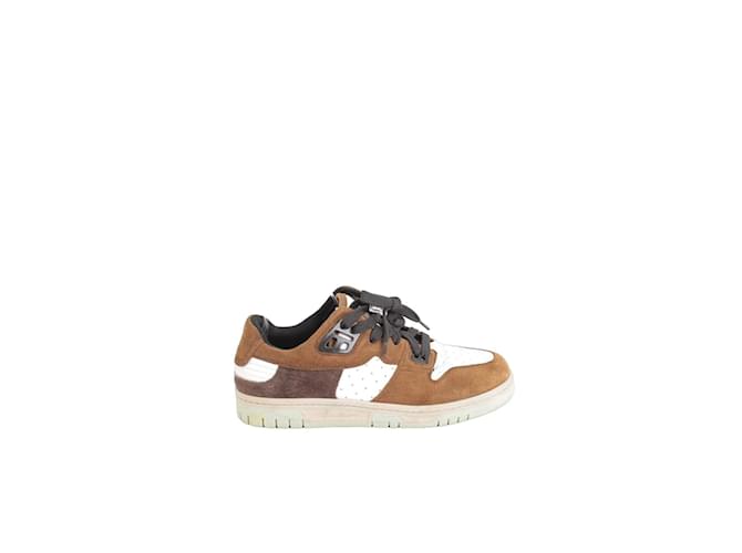 Acne Leather Low-Top Sneakers Brown  ref.1147536