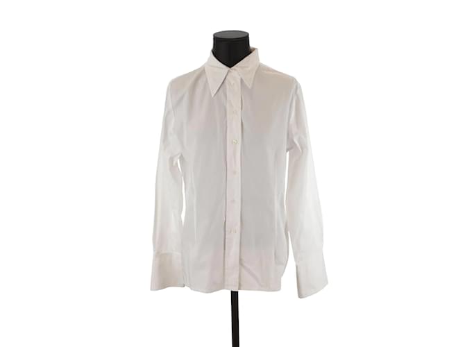 Saint Laurent Baumwoll-Shirt Weiß Baumwolle  ref.1147551
