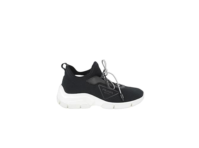 Prada Black sneakers Cloth  ref.1147593