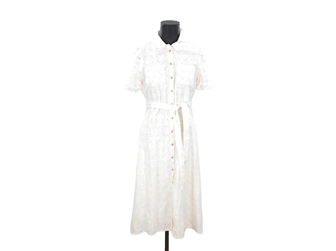 SéZane Cotton dress White  ref.1147619