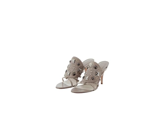 Dior Suede sandals Beige Deerskin  ref.1147624