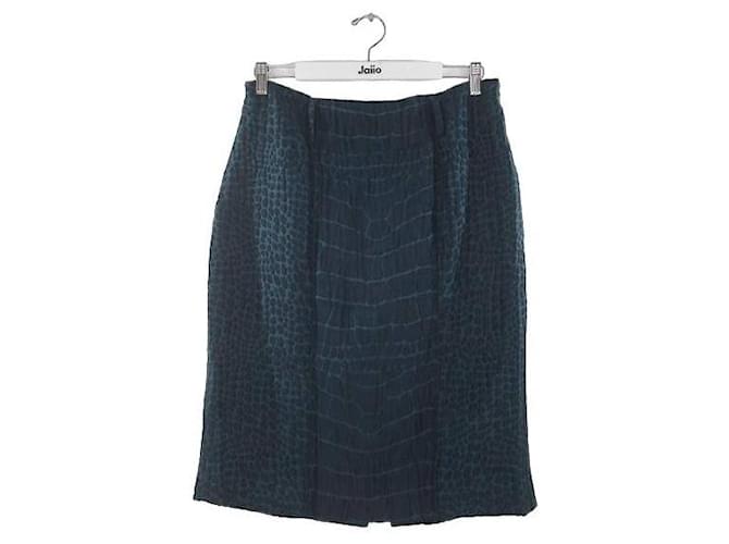 Saint Laurent wrap wool skirt Green  ref.1147652