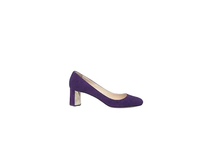 Prada Suede heels Purple Deerskin  ref.1147657