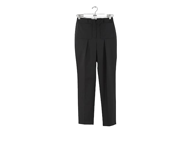 Balenciaga Pantalon droit noir Polyester  ref.1147720