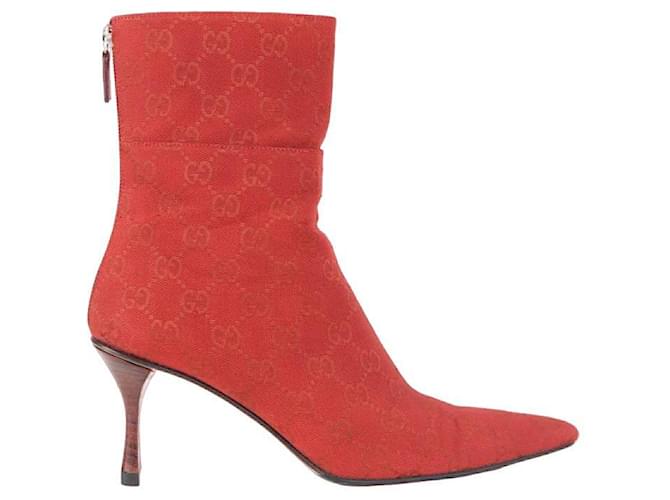 Gucci Leather boots Red  ref.1147733