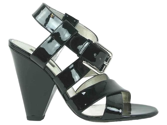 Dolce & Gabbana Sapatos de sandália de couro Preto  ref.1147774