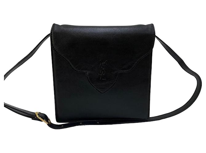 SAINT LAURENT Black Leather  ref.1147840