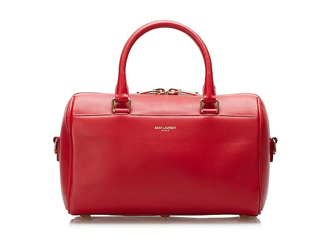 Red Saint Laurent Classic Baby Duffle Leather Satchel  ref.1148151